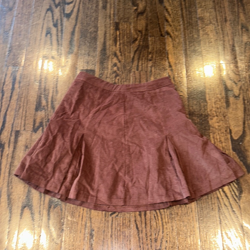 Suede mini skirt